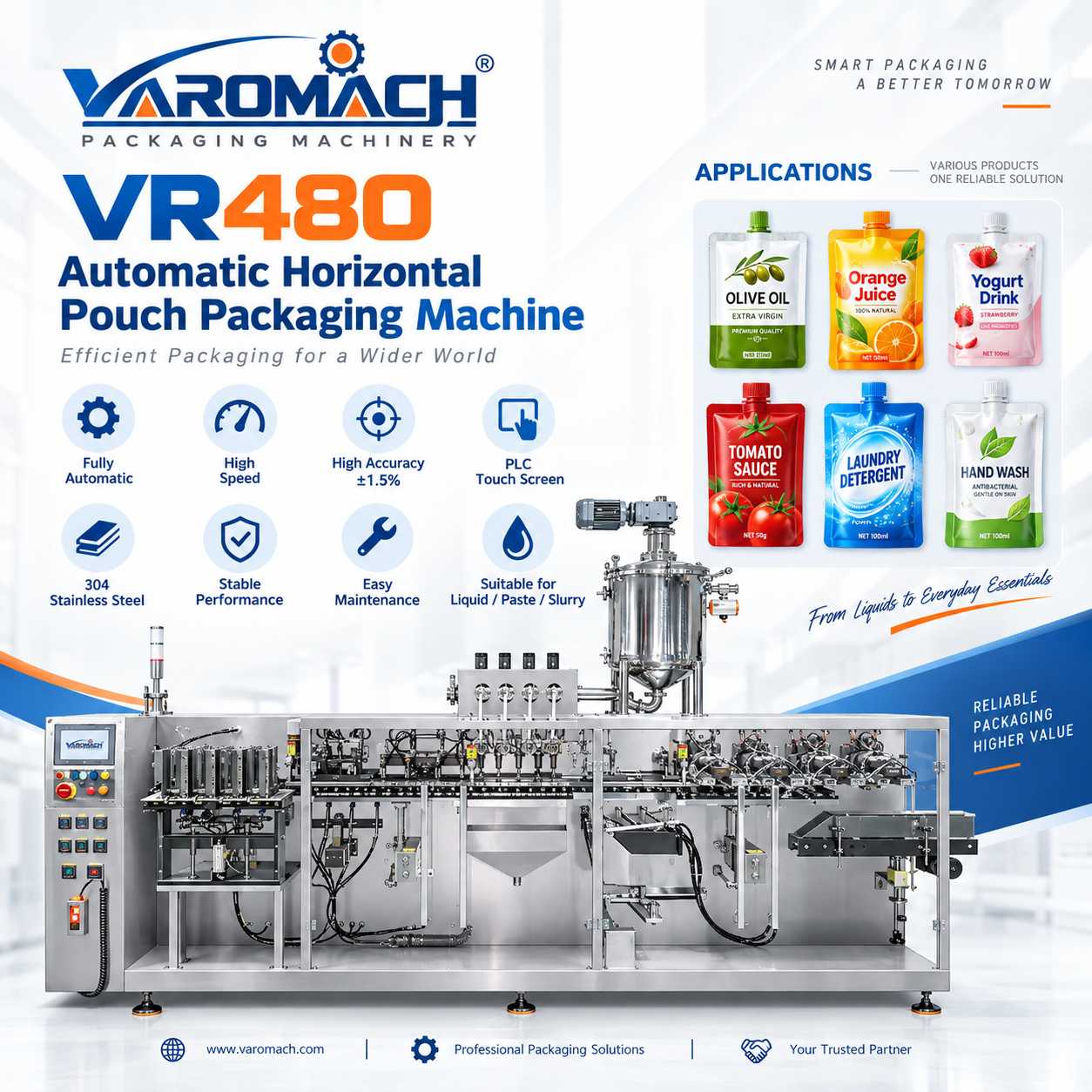PY-480-2 Horizontal Premade Pouch Packaging Machine - Image 2